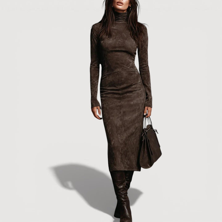 MILDRED – ELEGANT SUEDE DRESS