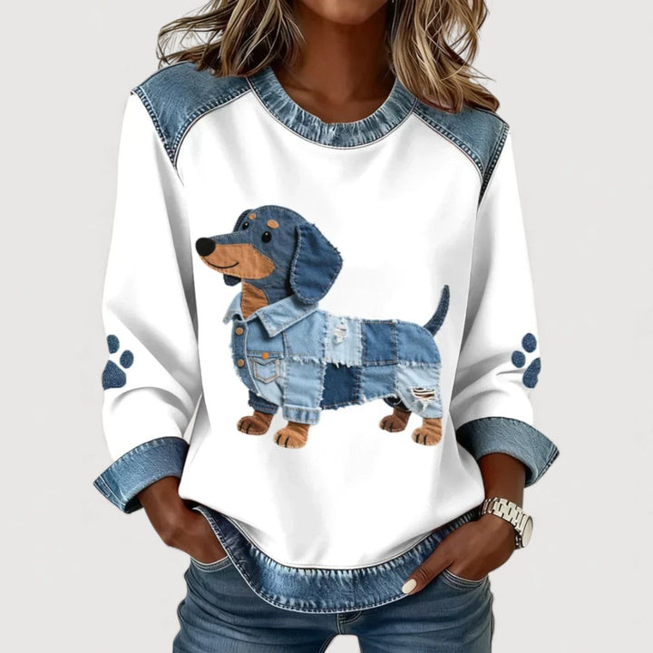 MARAVELLA – DOG PRINT TOP