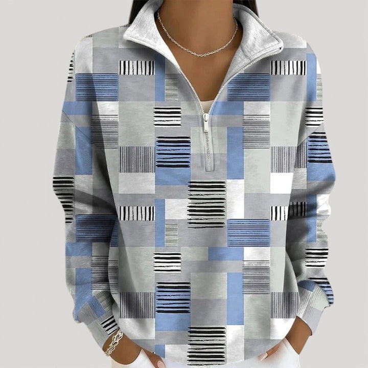 LOUISE – ZIP NECK TOP