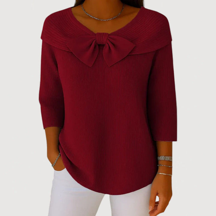 ALYSEN – BOW KNIT TOP