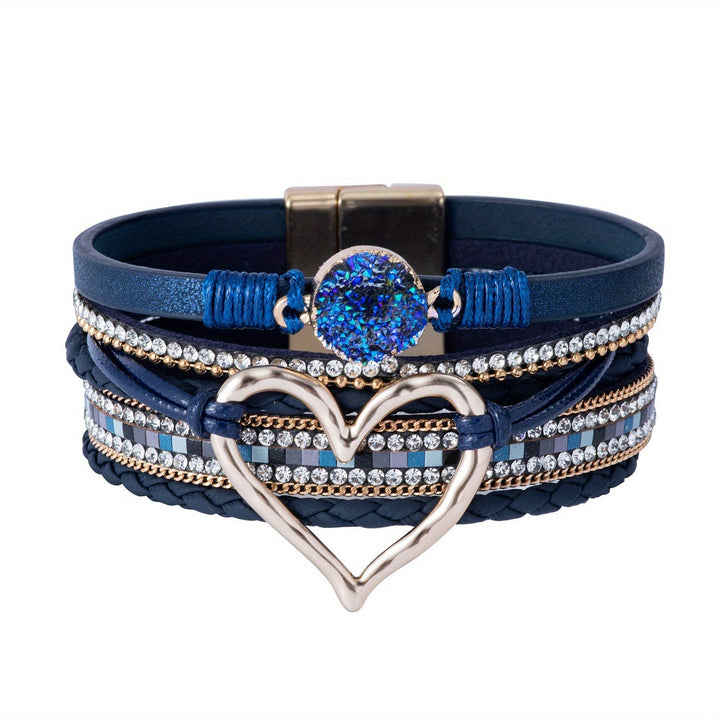 Boho Wielowarstwowa Skórzana Bransoletka