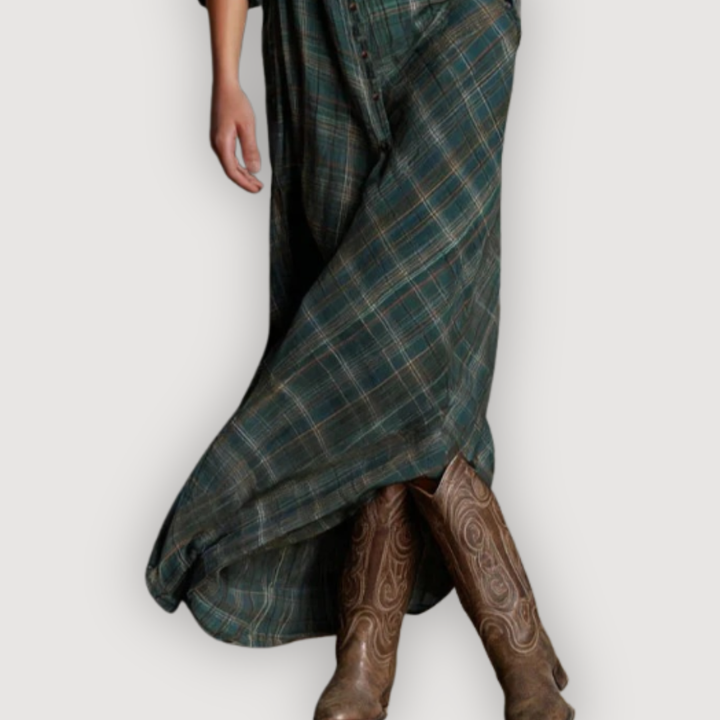 MAISIE – PLAID MAXI DRESS