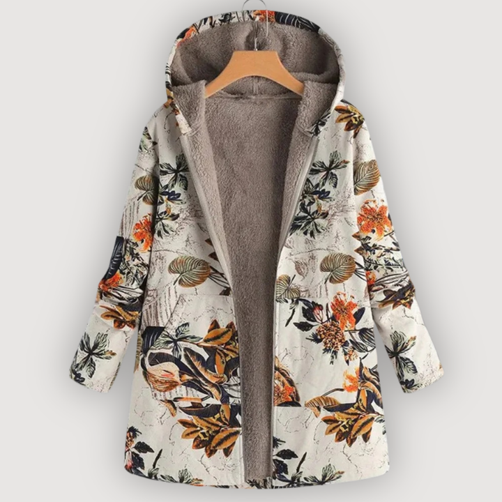 ALYSSA – COSY FLORAL COAT