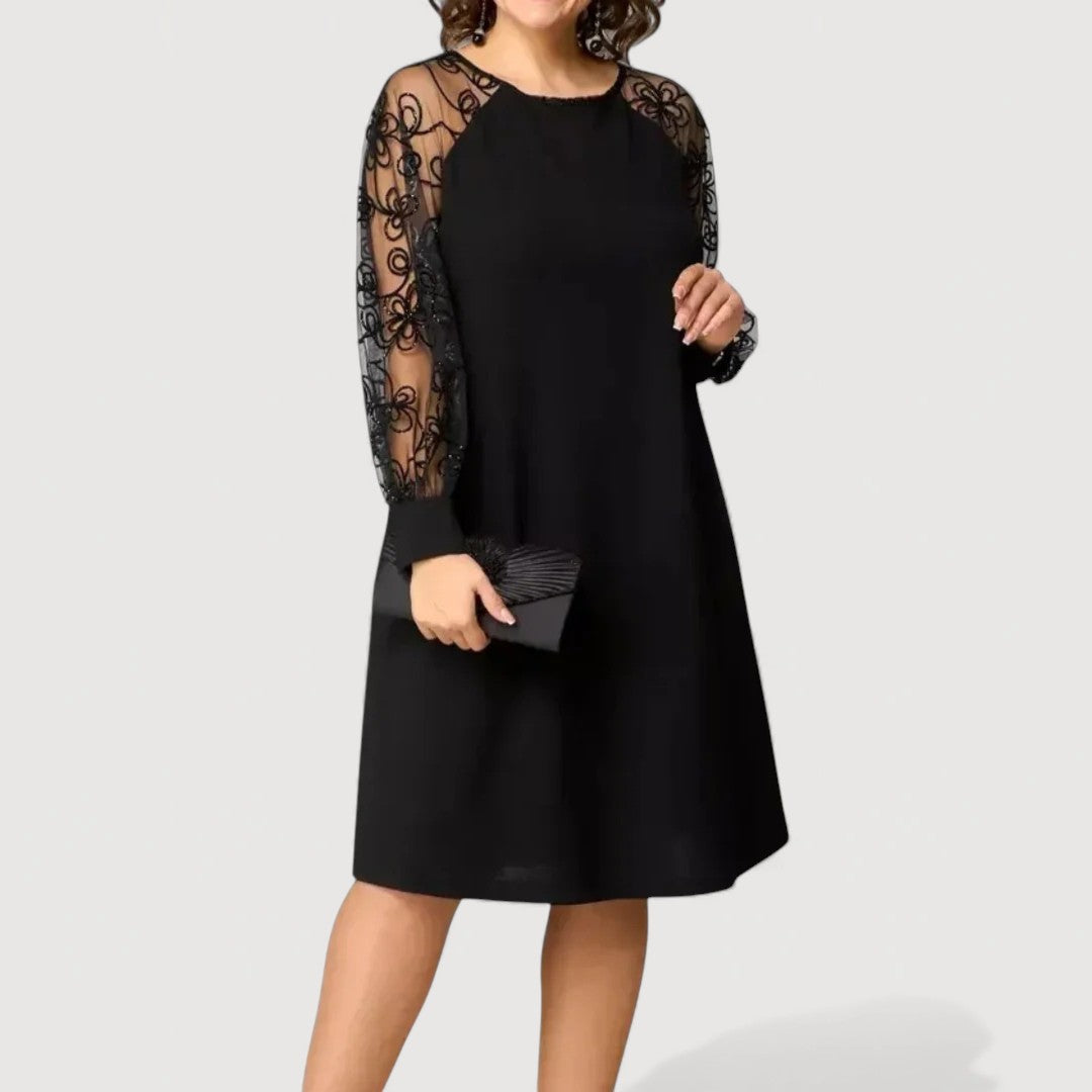 EVELYN – CLASSIC LACE SLEEVE DRESS