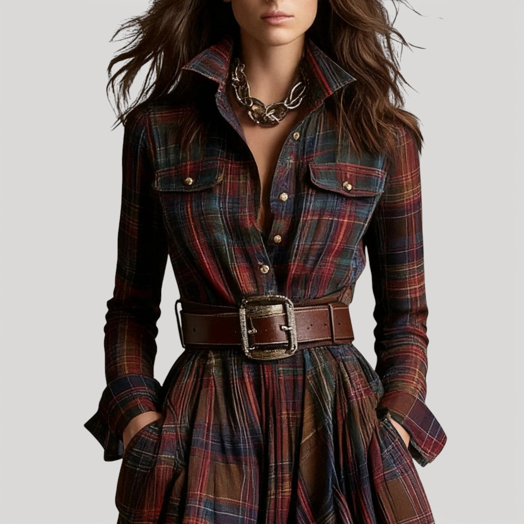 DARLENE – CLASSIC CHECK DRESS