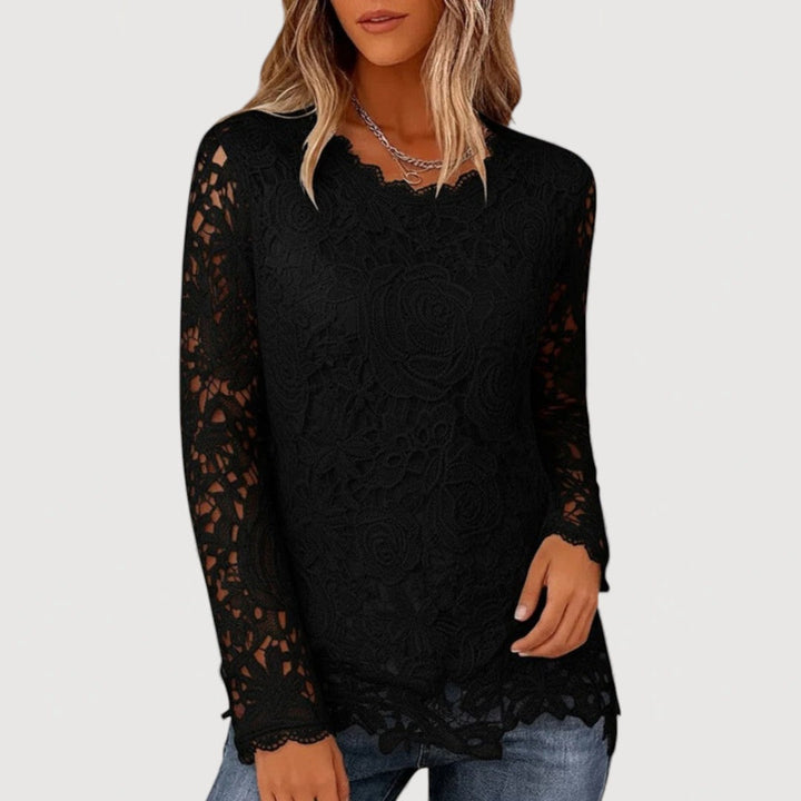 AMELISE – LACE DETAIL TOP