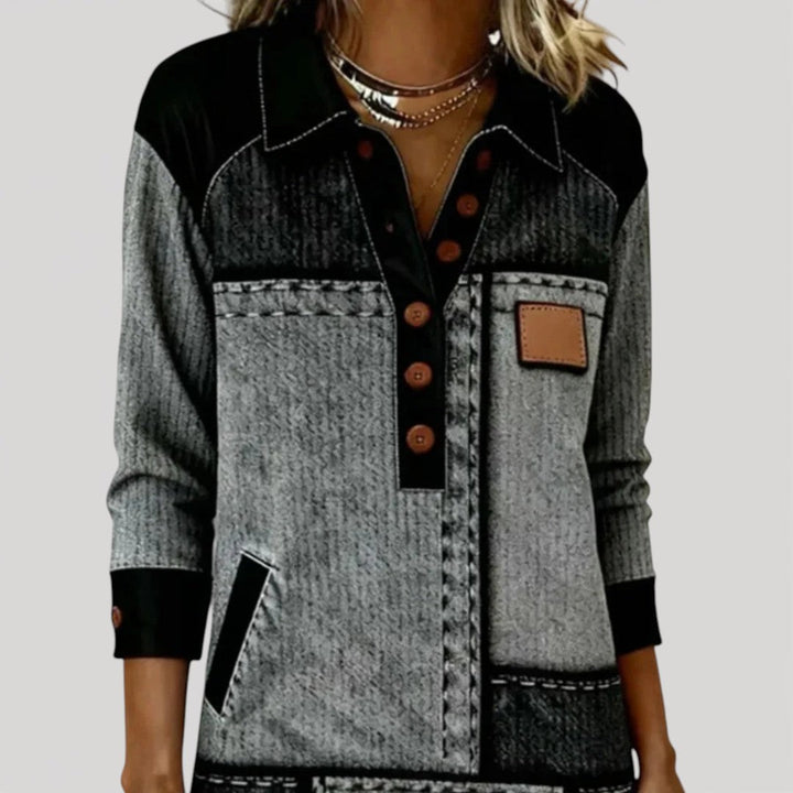 VELL – PANELLED BUTTON DRESS