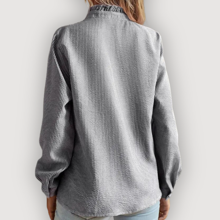 CLARA – RUFFLE TRIM BLOUSE