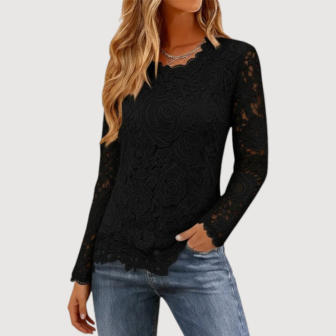 AMELISE – LACE DETAIL TOP