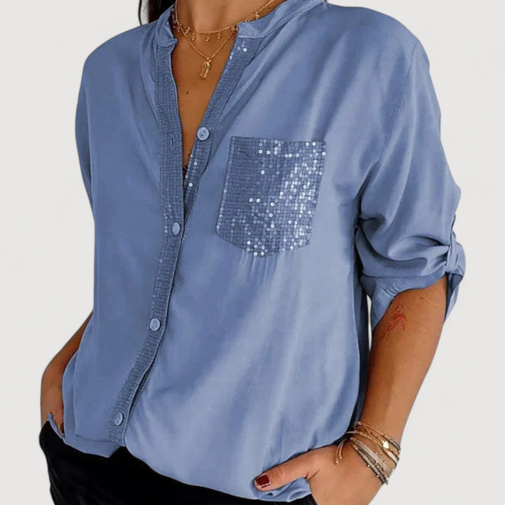 RENNA – SEQUIN DETAIL BLOUSE