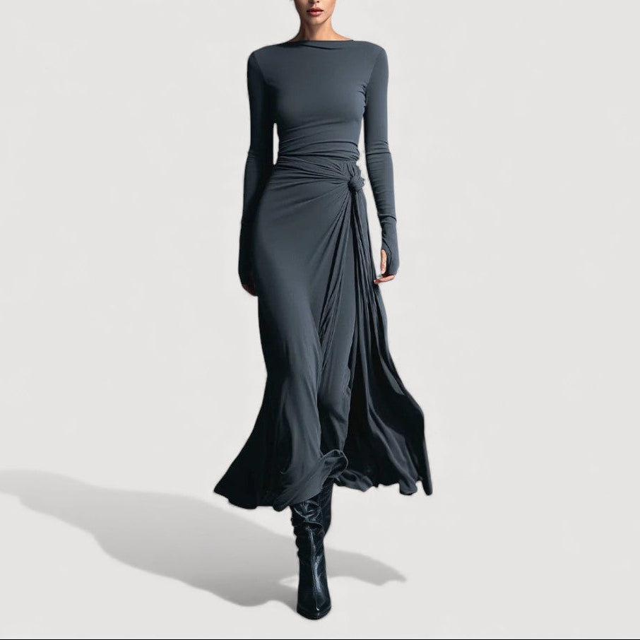 ELVIRA – DRAPED MAXI DRESS