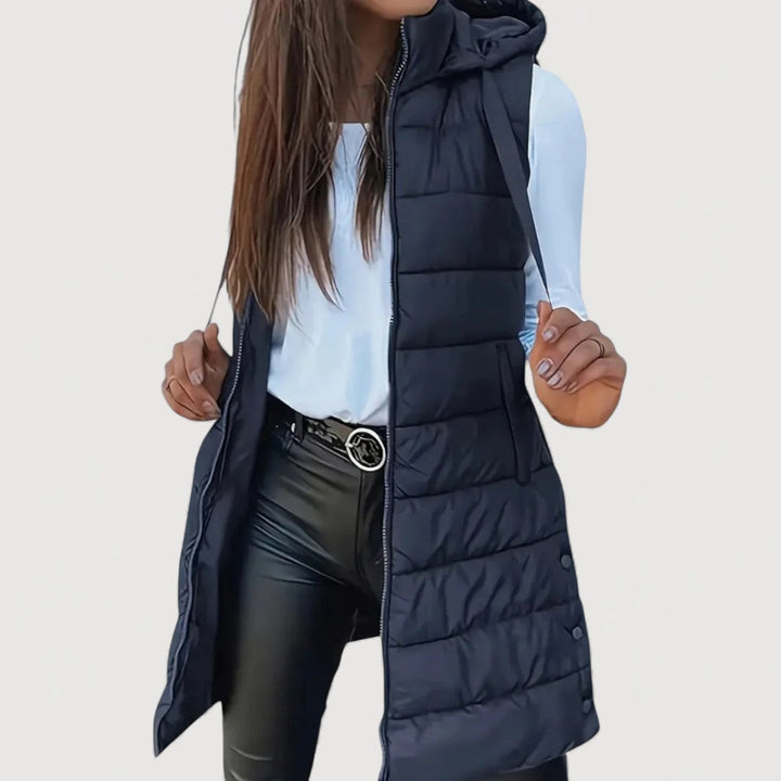 ARWENA – HOODED PUFFER VEST