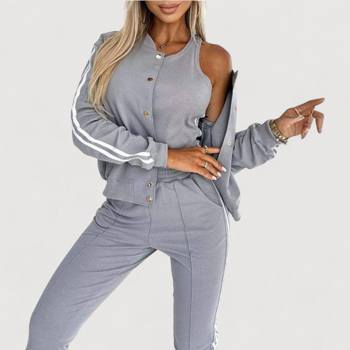 JANELLE – STRIPED LOUNGE SET