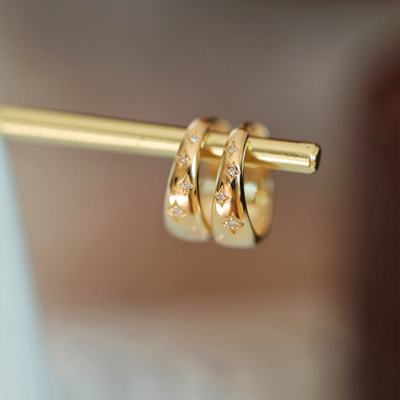 Luksusowe Złote i Srebrne Kolczyki