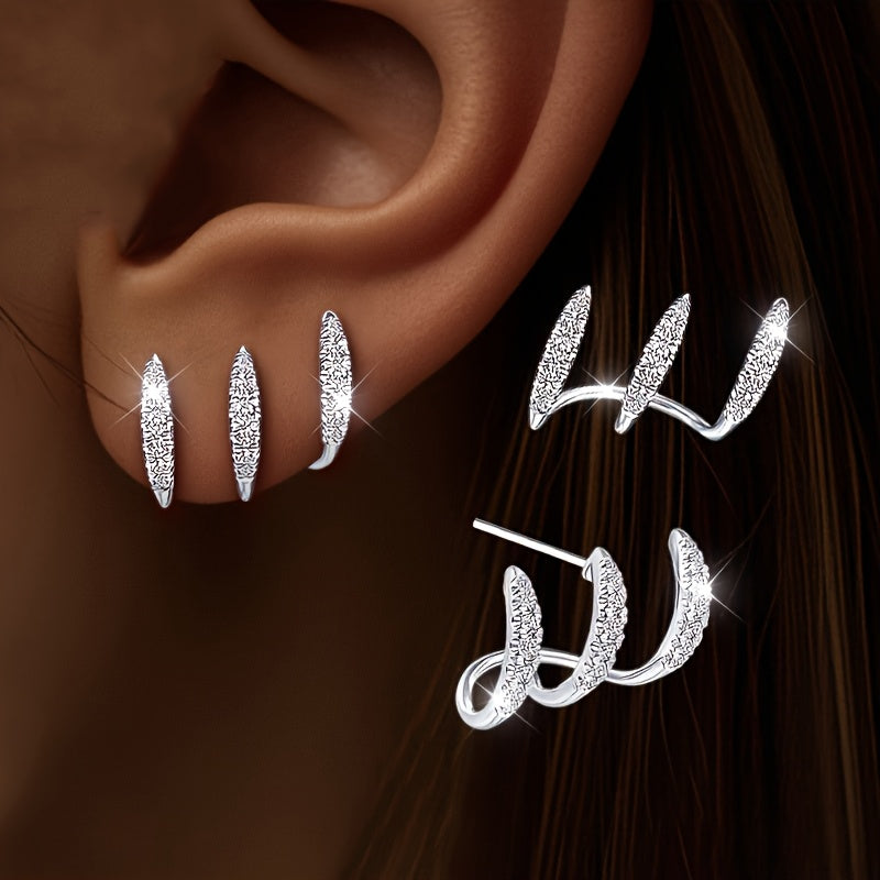 Eleganckie Kolczyki z Kryształami w Trzech Łapkach